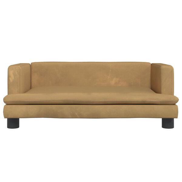 vidaXL sofa til b&oslash;rn 80x45x30 cm velour brun