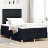 vidaXL LED Box Spring Bed med madras Sort 120 x 200 cm Stof