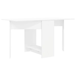 vidaXL Spisebord 138 x 70 x 73,5 cm Konstrueret tr&aelig; Hvid Rektangul&aelig;r