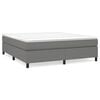 vidaXL Boxspring sengeramme 160x200 cm stof m&oslash;rkegr&aring;