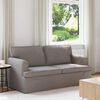 vidaXL Sofa 140cm Gr&aring;brun Metal