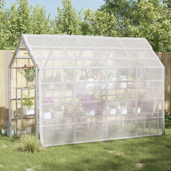 vidaXL Presenning med &oslash;jer Transparent 3 x 4 m Polyethylen