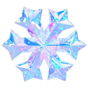 vidaXL Iriserende LED-snefnug med prismeeffekt Flerfarvet &Oslash; 26 x 25 cm