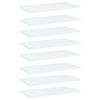 vidaXL boghylder 8 stk. 40x20x1,5 cm konstrueret tr&aelig; hvid