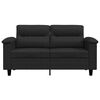 vidaXL 2-personers sofa 120 cm mikrofiberstof sort