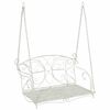 vidaXL Gyng B&aelig;nk St&aring;l 105,5 x 61 x 56 cm Antik hvid