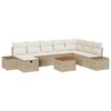 vidaXL Havesofa S&aelig;t 9 stk. Beige polyrattan