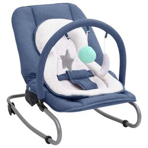 vidaXL skr&aring;stol til baby st&aring;l marinebl&aring;