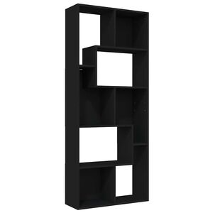 vidaXL bogreol 67x24x161 cm konstrueret tr&aelig; sort
