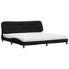 vidaXL seng med madras Hvar 200x200 cm stof sort