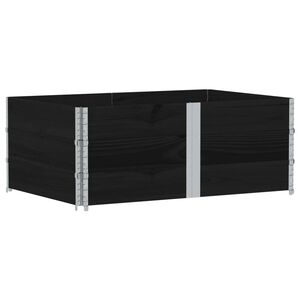 vidaXL pallerammer 3 stk. 150x100 cm massivt fyrretr&aelig; sort