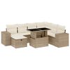 vidaXL sofas&aelig;t til haven 8 dele med hynder polyrattan beige
