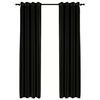 vidaXL m&oslash;rkl&aelig;gningsgardiner 2 stk. h&oslash;r-look 140x245 cm antracitgr&aring;