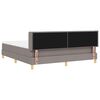 vidaXL Box spring seng med madras Gr&aring;brun 200 x 180 cm Polyester