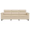 vidaXL 3-personers sofa 180 cm mikrofiberstof cremefarvet