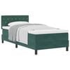 vidaXL Box spring seng med madras M&oslash;rkegr&oslash;n 90 x 190 cm Fl&oslash;jl