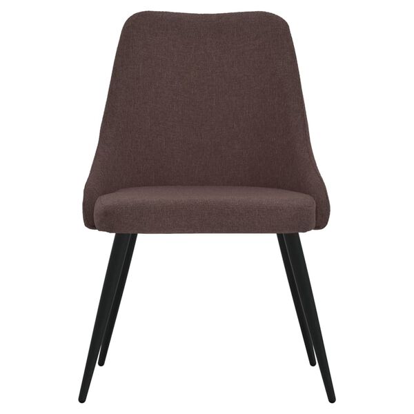 vidaXL spisebordsstole 4 stk. stof m&oslash;rkebrun