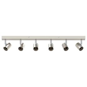 vidaXL Loftsspot med spotlights Nikkel 73 x 6,5 x 11,5 cm Metal