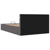 vidaXL hydraulisk opbevaringsseng med LED 120x200 cm kunstlæder grå