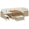 vidaXL Havesofa S&aelig;t 9 pcs Beige polyrattan
