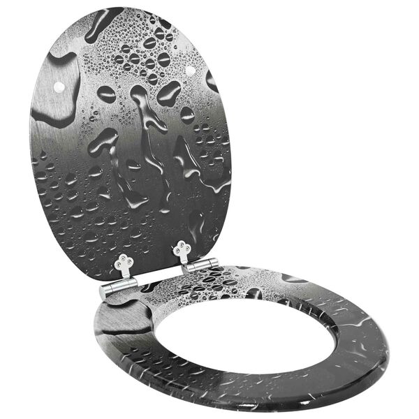 vidaXL Toilet s&aelig;de 2 pcs Gr&aring; 44 x 38 cm MDF plade