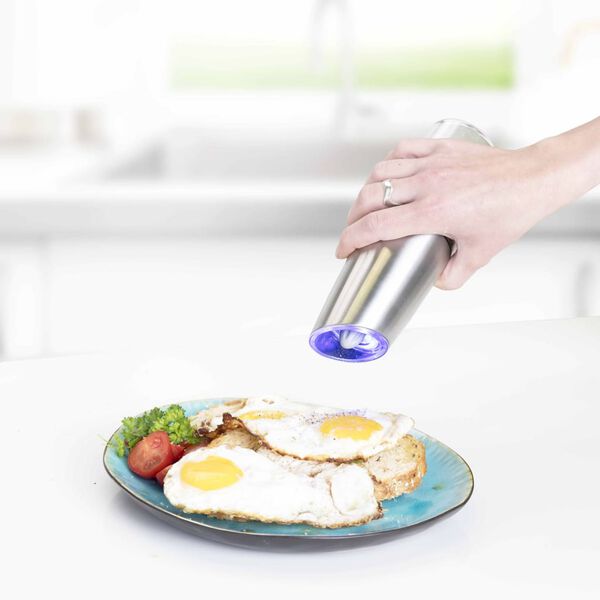 Bestron salt- og peberkv&aelig;rn APS300CH rustfrit st&aring;l s&oslash;lvfarvet 20,2 cm