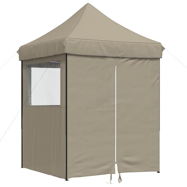 vidaXL Party Tent Gr&aring;brun 200 x 200 x 306 cm Oxford stof