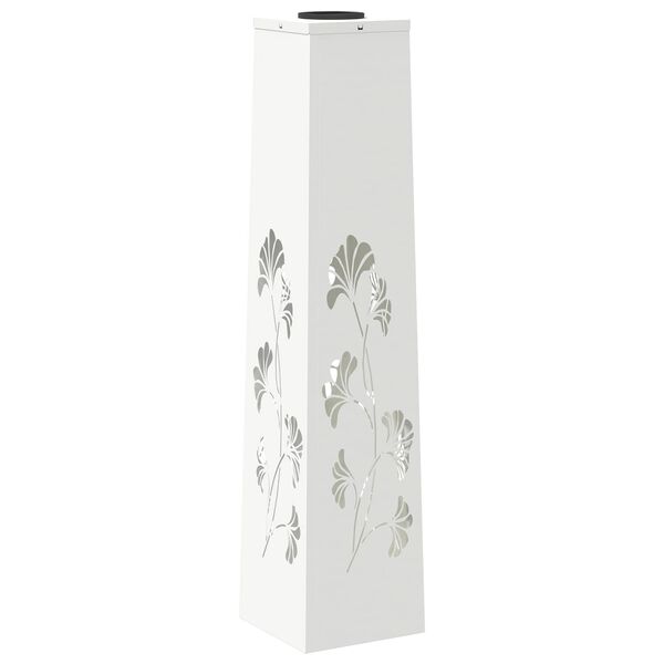 vidaXL Solar LED sti lys 2 pcs Hvid Koldvalset St&aring;l