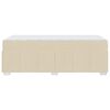 vidaXL Sengestel med madras Creme 120 x 190 cm Stof