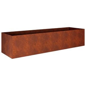 vidaXL Have Blomsterkrukke Rusten 280 x 80 x 60 cm Cortenst&aring;l