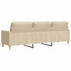 vidaXL 3-personers sofa 210 cm stof cremefarvet