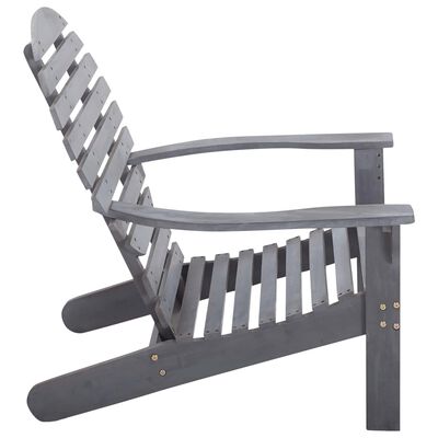 vidaXL Adirondack-stol massivt akacietræ grå