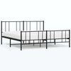 vidaXL sengeramme med sengegavl og fodg&aelig;rde 193x203 cm metal sort