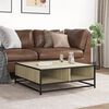 vidaXL sofabord 80x80x30 cm konstrueret træ og metal sonoma-eg