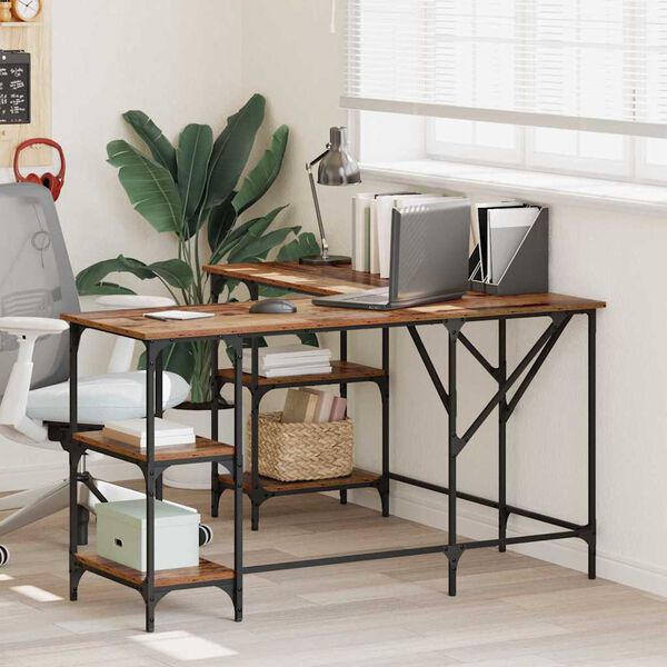 vidaXL Bord Gammelt tr&aelig; 139 x 139 x 75 cm Konstrueret tr&aelig;