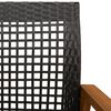 vidaXL havebænk 112 cm polyrattan og akacietræ sort