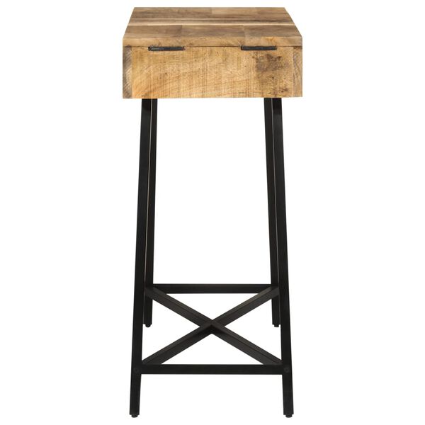 vidaXL konsolbord 105x35x75 cm massivt ru mangotræ og jern