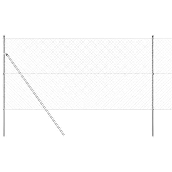 vidaXL Hegnsp&aelig;l S&oslash;lv 10 x 1,4 m (40 x 40 mm net) St&aring;l