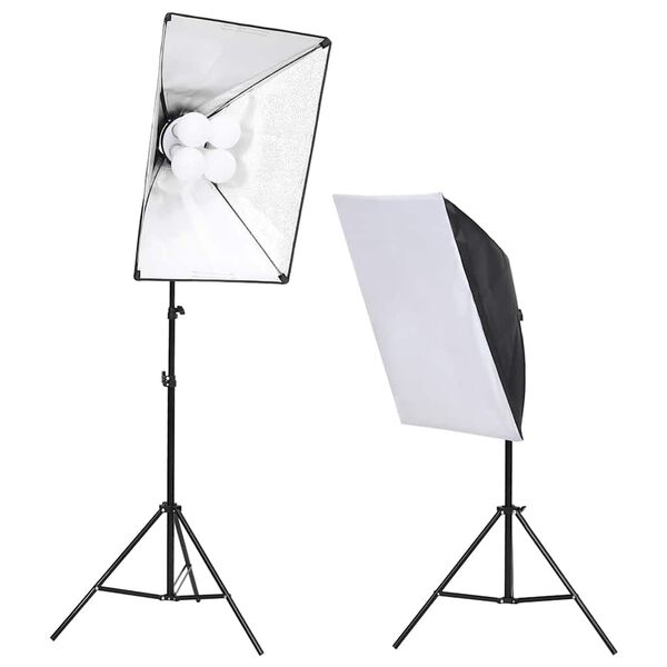vidaXL belysningss&aelig;t med softboxes til fotostudie