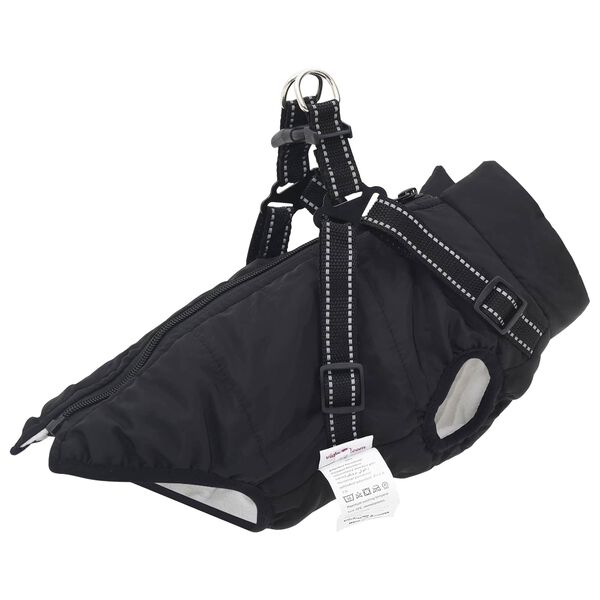 vidaXL Hundejakke Sort L36 Fleece og polyester