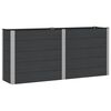 vidaXL H&oslash;jbed Sort 200 x 50 x 91 cm WPC og Aluminium