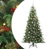 vidaXL Kunstigt Hinged Juletr&aelig; med 300 LED'er Gr&oslash;n 210 cm PE og PVC