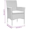 vidaXL Have Spisebordss&aelig;t med pude 5 pcs Gr&aring; polyrattan