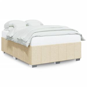 vidaXL sengeramme uden madras 160x200 cm stof cremefarvet