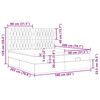 vidaXL osmannisk sengeramme med madrasser 160x200 cm stof sort