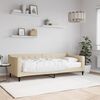 vidaXL daybed med madras 80x200 cm stof cremefarvet