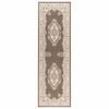 vidaXL Runner T&aelig;ppe FLORNES V&aelig;vet Taupe-m&oslash;nster 67 x 200 cm PP 7 mm
