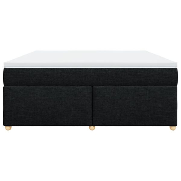 vidaXL kontinentalseng med madras 180x200 cm stof sort