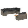 vidaXL sofas&aelig;t til haven 9 dele med hynder polyrattan gr&aring;