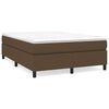 vidaXL Boxspring sengeramme 140x200 cm stof m&oslash;rkebrun